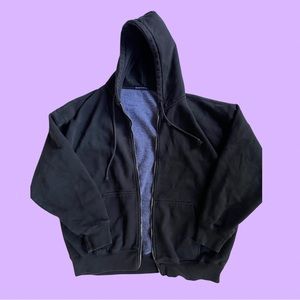 Brandy Melville Black Zip-up jacket